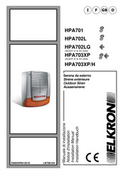 Elkron HPA703XP/H Benutzer/Installation Handbuch