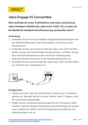 Jabra Engage 65 Kurzanleitung
