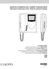 Elvox GIOTTO 6329/C Installations- Und Benutzerhandbuch