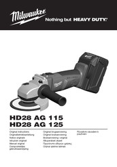 Milwaukee HD28 AG 125 Originalbetriebsanleitung