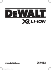 DeWalt XR Li-ion DCN682 Bersetzt Von Den Originalanweisungen