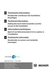 Becker CentronicPLUS SC811 PLUS Technische Information