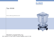 bürkert 2036 Bedienungsanleitung