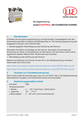 MICRO-EPSILON scanCONTROL 2910 Montageanleitung