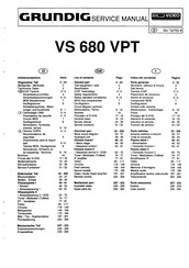 Grundig VS 680 VPT Serviceanleitung