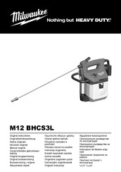 Milwaukee M12 BHCS3L Originalbetriebsanleitung