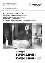 Artweger TWINLINE 1 Bedienung Und Pflege