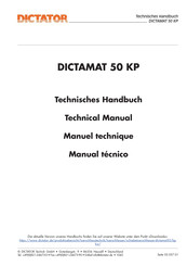 Dictator DICTAMAT 50 KP Technisches Handbuch
