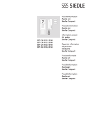 SSS Siedle Compact SET CA 812-3 E/W Produktinformation