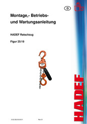 HADEF 25/19 Montage-, Betriebs- Und Wartungsanleitung