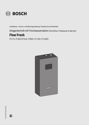 Bosch Flow Fresh FF120S Installations-, Service- Und Wartungsanleitung