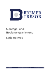 Bremer Tresor Hermes-Serie Montage- Und Bedienungsanleitung