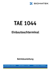 SIGMATEK TAE 1044 Betriebsanleitung