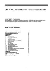 AS Torantriebe CTR 31 RALL 433 Benutzerhandbuch