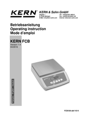 KERN FCB 8K0.1 Betriebsanleitung