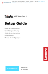Lenovo ThinkPad X13 Yaga Gen 1 Einrichtungsanleitung