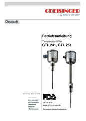 GHM GREISINGER GTL 251 Betriebsanleitung