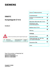 Siemens SIMATIC C7 613 Handbuch