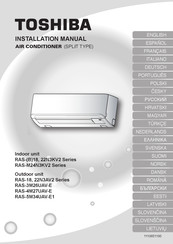 Toshiba RAS-B22N3KV2 Serie Installationsanleitung