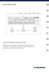 Tc Electronic 2290 P DYNAMIC DIGITAL DELAY Schnellstartanleitung
