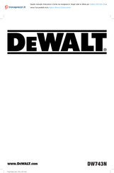 DeWalt DW743N QS Bedienungsanleitung