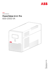 ABB PowerValue 11 LI Pro 2000VA Bedienungsanleitung