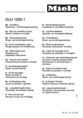 Miele DUU 1000-1 Gebrauchs- Und Montageanweisung