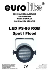 EuroLite LED PS-86 RGB Bedienungsanleitung