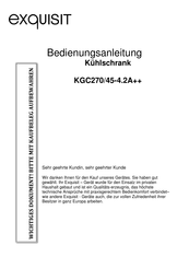 exquisit KGC270/45-4.2A++ Bedienungsanleitung