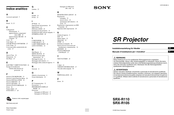 Sony SRX-R105 Installationsanleitung