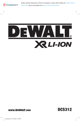 DeWalt XR LI-ION DCS312 Bersetzung Der Originalanweisungen