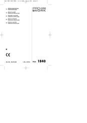 Pro Work PEK 1840 Bedienungsanleitung