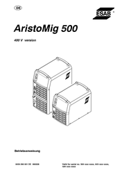 ESAB AristoMig 500 400 V Betriebsanweisung