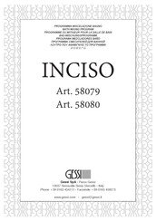 Gessi INCISO 58080 Bedienungsanleitung