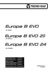 Tecno-gaz EUROPA B EVO 20 Bedienungsanleitung