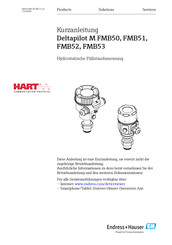 Endress+Hauser Deltapilot M FMB50 Kurzanleitung