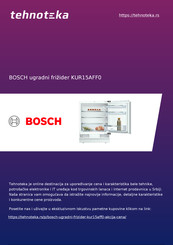 Bosch KUR15AFF0 Montageanleitung