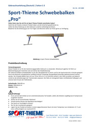 Sport-thieme Pro Gebrauchsanleitung