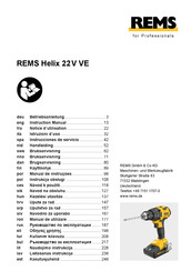 REMS Helix 22 V VE Betriebsanleitung