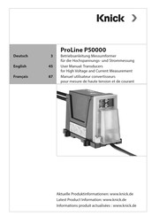 Knick ProLine P52 00 Serie Betriebsanleitung