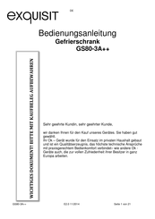 exquisit GS80-3A++ Bedienungsanleitung