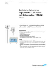 Endress+Hauser Liquiphant FTL63 Dichte Technische Information