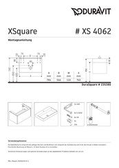Duravit XSquare XS 4062 Montageanleitung
