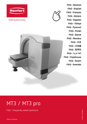 Renfert MT3 pro Faq