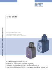 bürkert 8022 Bedienungsanleitung
