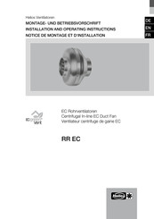 Helios RR EC 315 Montage- Und Betriebsvorschrift