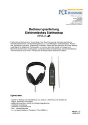 Pce Instruments PCE-S 41 Bedienungsanleitung