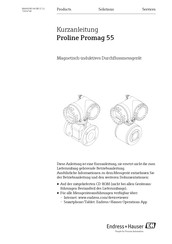 Endress+Hauser Proline Promag 55 Kurzanleitung