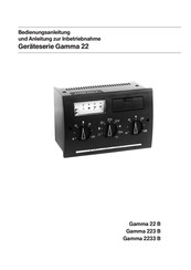 Gamma 22 B Bedienungsanleitung Und Anleitung Zur Inbetriebnahme