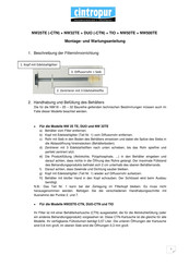 Cintropur TIO Montage- Und Wartungsanleitung